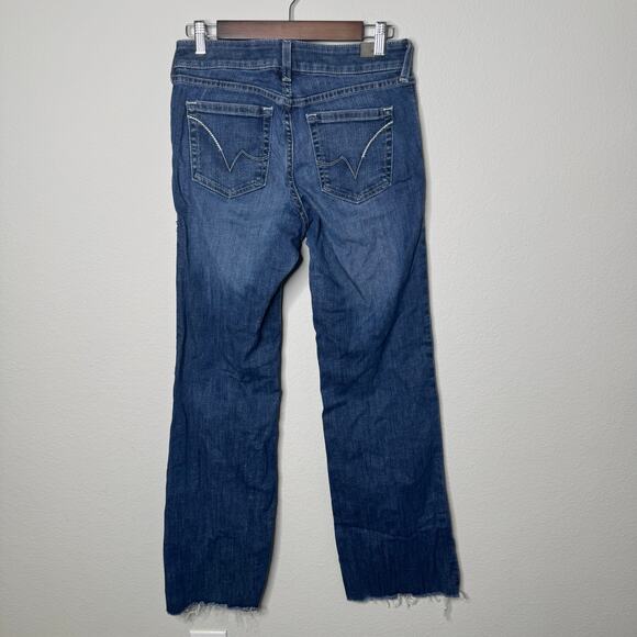 Ariat Trouser Jeans Women’s Size‎ 29R Dark Wash Raw Hem Wide Leg Stretch Denim - Picture 5 of 9